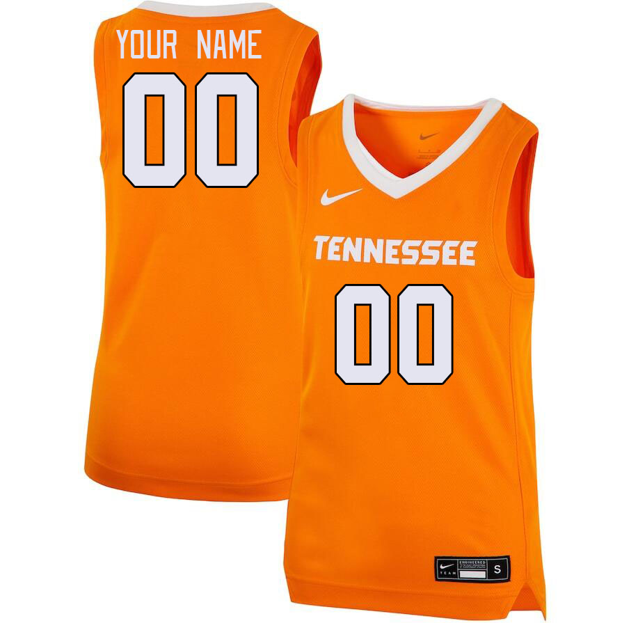 Custom Tennessee Volunteers Name And Number College Basketball Jerseys Stitched-Orange - Click Image to Close